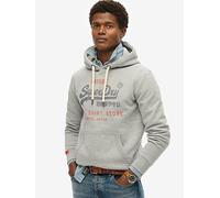 Superdry Vintage Logo Heritage Relaxed Hoodie- Grey, Grey, Size 2Xl, Men Grey