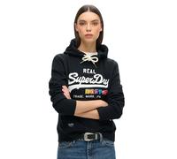 Women's hooded sweatshirt Superdry Vintage Logo Pop Noir S