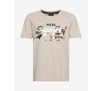 Superdry Vintage Logo Short Sleeve T-Shirt Beige Silver Women - XS