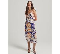 Superdry Vintage Midi Halter Slip Dress White,Blue XL Women