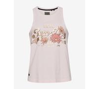 Superdry Vintage Narrative Tank Top Pink Orange Women - XXS