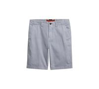 Superdry Vintage Officer Chino 6nn Feather Grey Bermuda Shorts, Blue, 34W