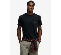 Superdry Vintage Prep Pocket T-Shirt, Navy, Size L, Men Navy