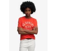 Superdry Vintage Prep Pocket Short Sleeve T-shirt Orange L Woman