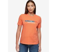 Superdry Vintage Relaxed Short Sleeve T-Shirt Orange Light Blue Red Women - XS