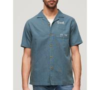 Superdry Vintage Resot Short Sleeve Shirt Blue M Men