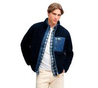 Superdry Vintage Retro Fleece Full Zip Sweatshirt Blue 2XL Men