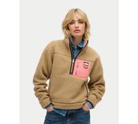 Superdry Vintage Retro Half Zip Sweatshirt Brown XS Women
