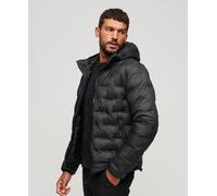 Superdry Hooded Quilted Puffer Coat, Black