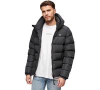 Superdry Vintage Sports Puffer Jacket Hooded Quilted Ebony
