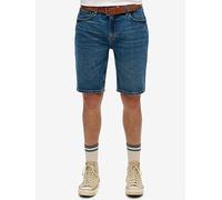 Superdry Vintage Straight Short Denim Shorts, Blue, Size 32, Men Blue