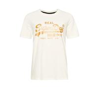 Superdry Vl Embellish Short Sleeve T-shirt Beige S Woman