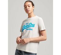 Superdry Vl Scripted Coll Short Sleeve T-shirt Grey M Woman