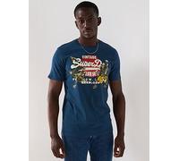 Superdry Vl Tokyo Relaxed T-Shirt -Blue, Blue, Size S, Men Blue