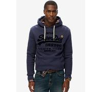 Superdry Vl Tonal Relaxed Hoodie - Navy, Navy, Size 2Xl, Men Navy