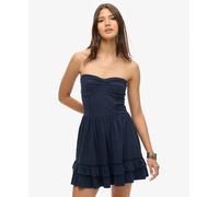 Superdry 50´s Embroidered Bandeau Sleeveless Short Dress Blue M Women