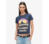 Superdry Womens 70S Retro Logo Graphic T-Shirt Size 8