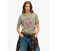 Superdry American Eagle Short Sleeve T-shirt Green S Woman