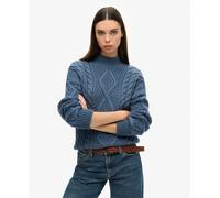 Superdry Womens Aran Cable Knit Polo Jumper