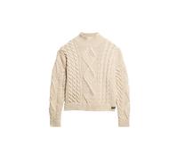 Superdry Aran Cable Knit High Neck Sweater