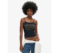 Superdry Athletic Coll Graphic Rib Sleeveless T-shirt Black S-M Woman