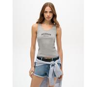 Women's printed tank top Superdry Athletic Essential Gris XL
