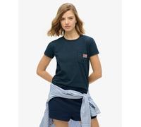 Superdry, T.Shirt Athletic Essential Pocket tee, W1011652A, Eclipse Navy, 14, Woman, Child