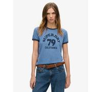 Superdry Womens Athletic Essentials Beach Graphic Ringer T-Shirt