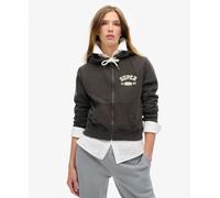 Superdry Womens Athletic Essentials Relaxed Crop Zip-Hoodie