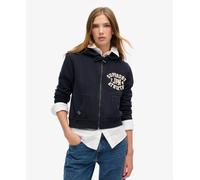Superdry Womens Athletic Essentials Relaxed Crop Zip-Hoodie