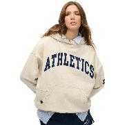 Superdry Womens Athletic Essentials Relaxed Hoodie - Ecru