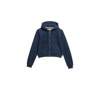 Superdry Women's Athletic Essentials Short Hoodie with Zip, Bold Navy, 12