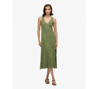 Superdry Beach Sleeveless Midi Dress Green XS Women
