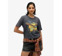 Superdry Biker Rock Graphic Relaxed Short Sleeve T-shirt Grey L Woman