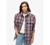 Superdry Borg Check Overshirt Grey S Woman