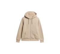 Superdry Borg Lined Full Zip Sweatshirt Beige L Woman