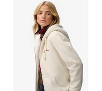 Superdry Borg Lined Full Zip Sweatshirt White L Woman