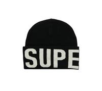 Superdry Women's Branded Knitted Beanie Hat Baseball Cap, Black, One Size