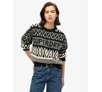 Superdry Womens Branded Pattern Crew Jumper