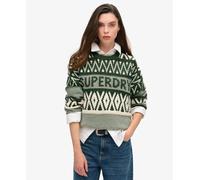 Superdry Womens Branded Pattern Crew Jumper