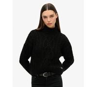 Superdry Womens Cable Knit Polo Neck Jumper