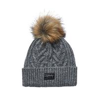 Superdry Women's Cable Lux Beanie Hat, Soft Grey Marl, One Size