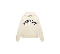 Superdry Women's Casual Athletic Essentials Hoodie, desert bone wool white, 12