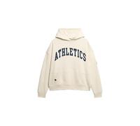 Superdry Women's Casual Athletic Essentials Hoodie, desert bone wool white, 16