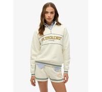 Superdry Country Club Loose Half Zip Sweatshirt Beige L Women