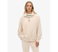Women's zip-neck velvet sweatshirt Superdry Country Club Rose M