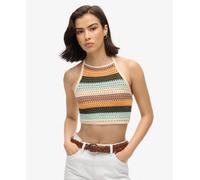 Superdry Womens Cropped Halter Crochet Top