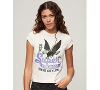 Superdry Womens Embellished Poster Cap Sleeve T-Shirt