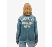 Superdry Embroidered Denim Chore Jacket Blue XS Women