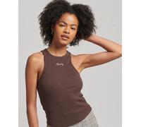 Superdry Womens Embroidered Rib Skinny Racer Tank